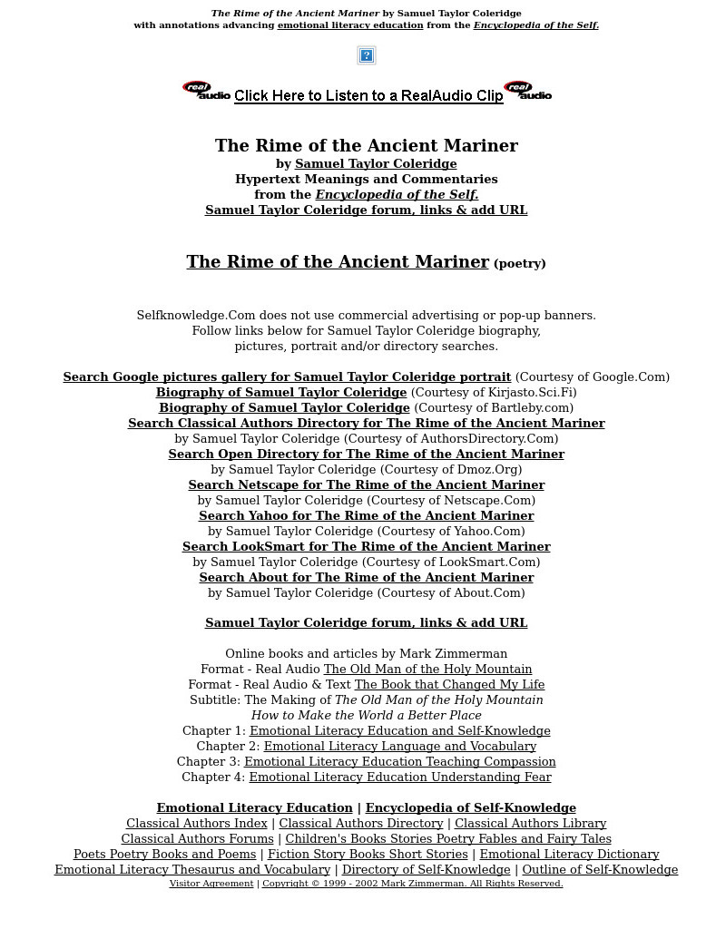 Selfknowledge: The Rime of the Ancient Mariner eBook
