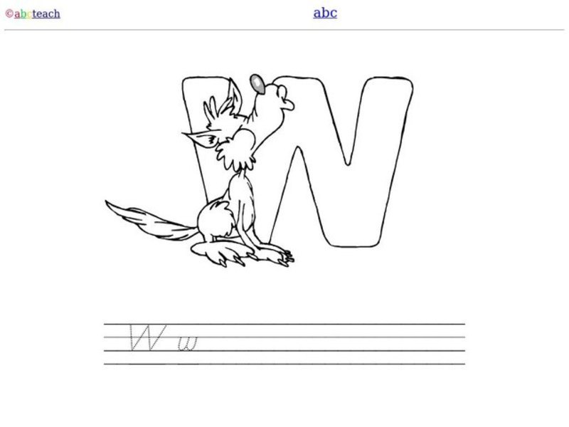 Letter W Worksheet