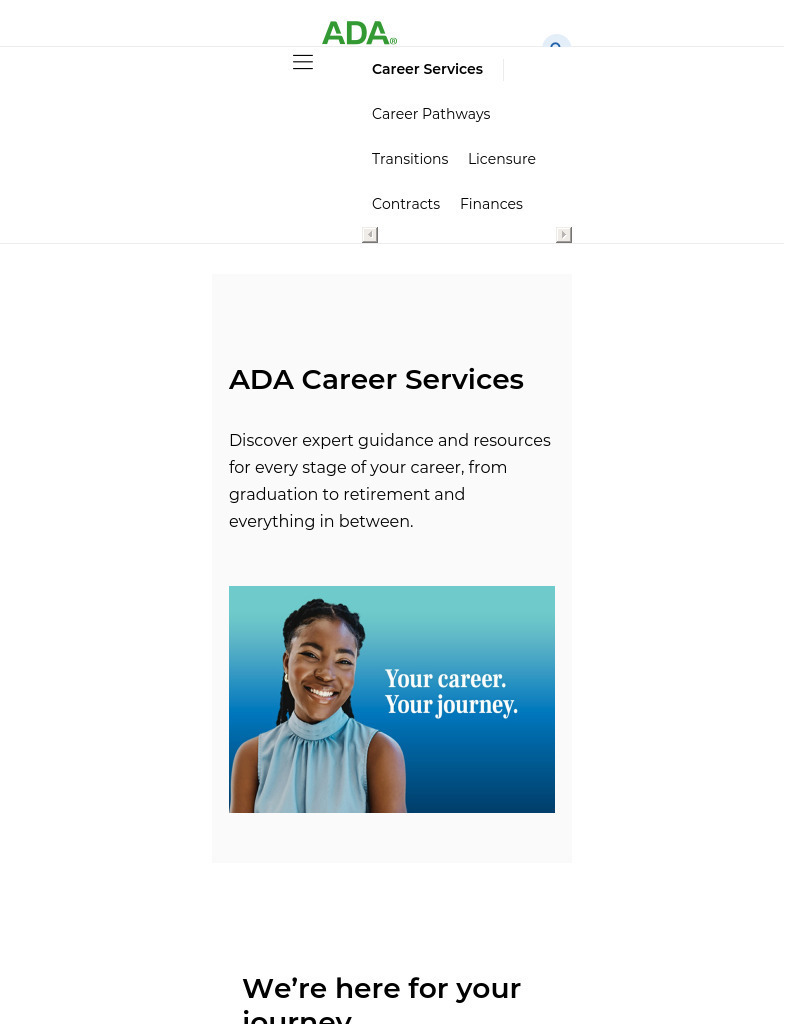 American Dental Association: Be a Dentist Website
