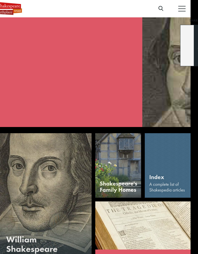 Shakespeare.org: Explore Shakespeare: Shakespedia Website