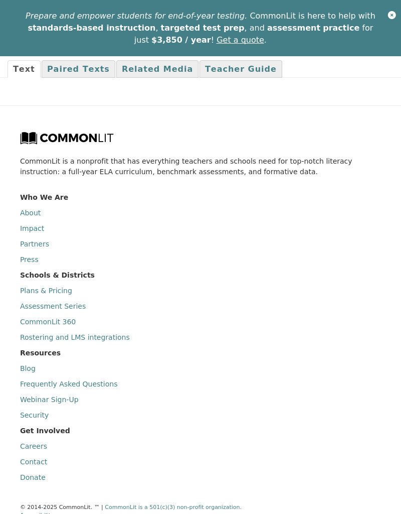 Common Lit: The Medicine Bag Unit Plan