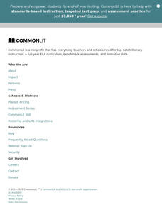 Common Lit: Thank You Ma'am Unit Plan