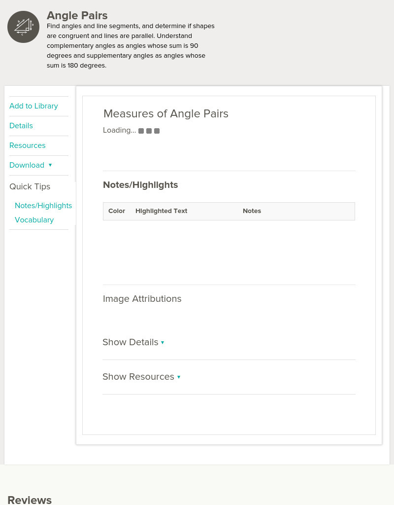 Ck 12: Geometry: Angle Pairs Unit Plan