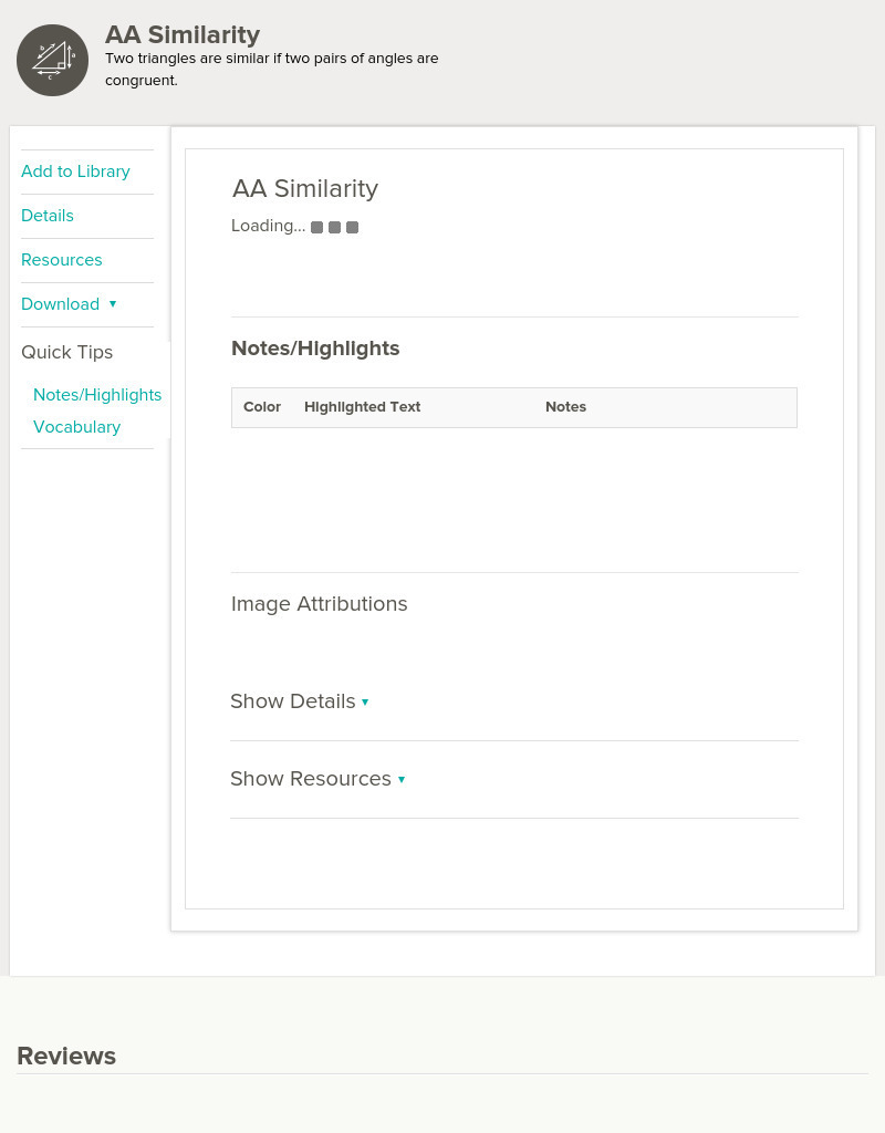 Ck 12: Geometry: Aa Similarity Unit Plan