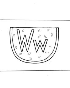 Letter W Flashcard Worksheet