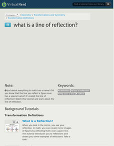 Virtual Nerd: What Is a Line of Reflection? Instructional Video