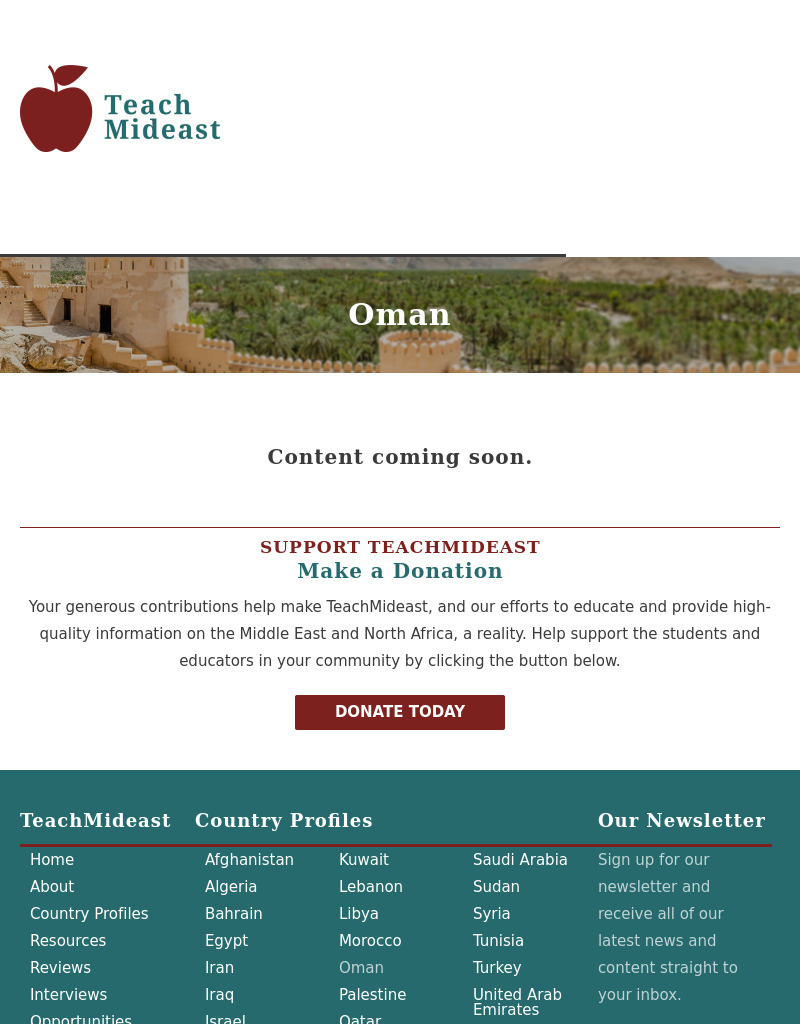 Mepc: Teach Mideast: Oman Graphic