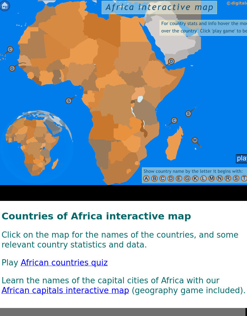 Digital Dialects: Geography Games: Countries of Africa Interactive