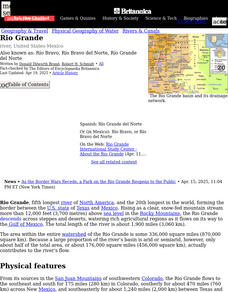 Encyclopedia Britannica: The Rio Grande Handout