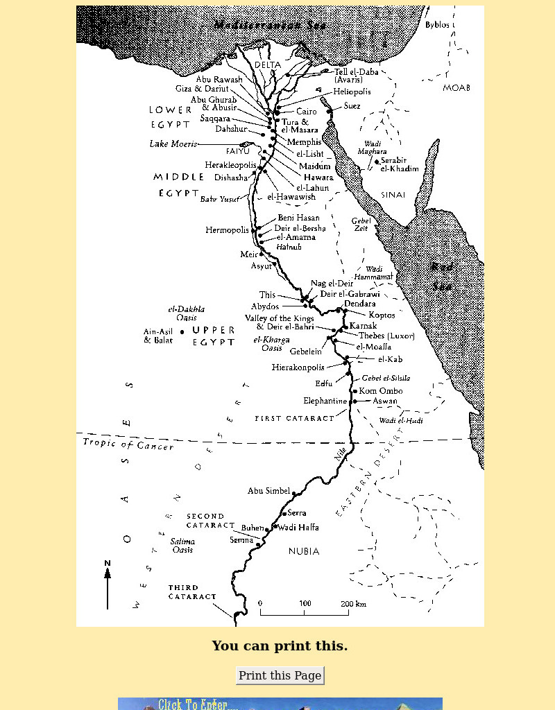 Guardian's Egypt: Map of Egypt Graphic
