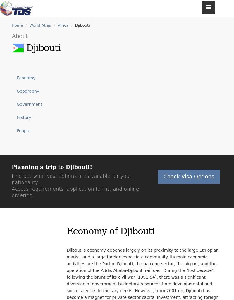 Tds: Djibouti: Geography Handout