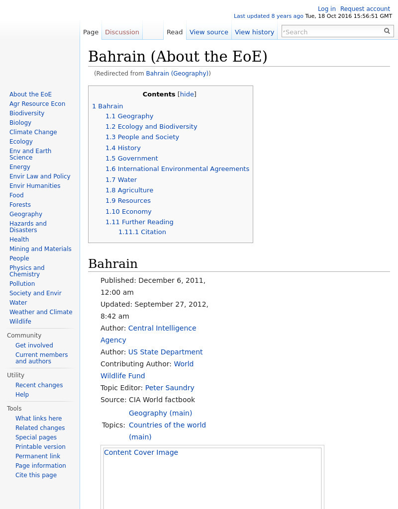Encyclopedia of Earth: Bahrain Handout