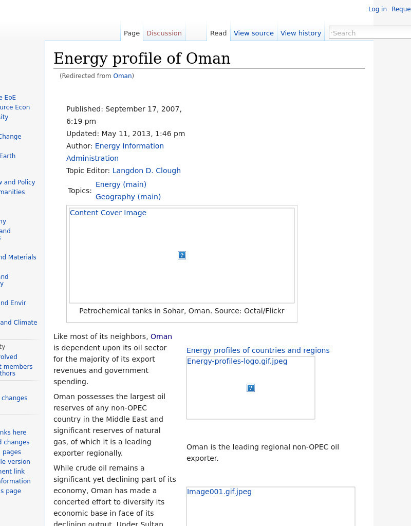 Encyclopedia of Earth: Oman Handout