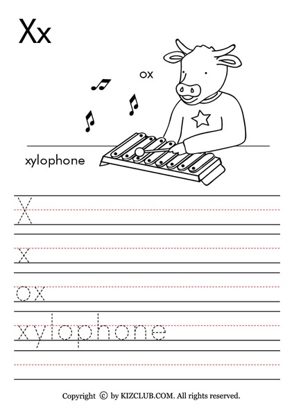 Letter X Worksheet