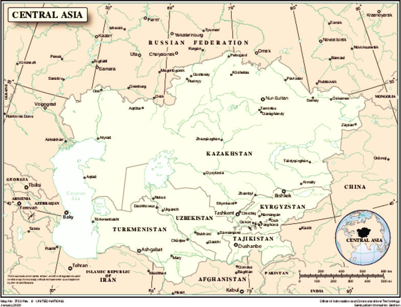 United Nations: Cartographic Section: Central Asia [Pdf] Graphic