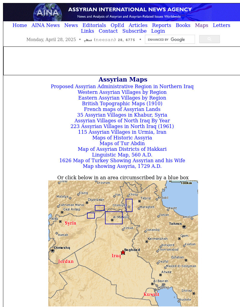 Aina: A Brief History of Assyrians: Geography Graphic