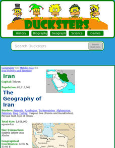 Ducksters: Geography for Kids: Iran Website