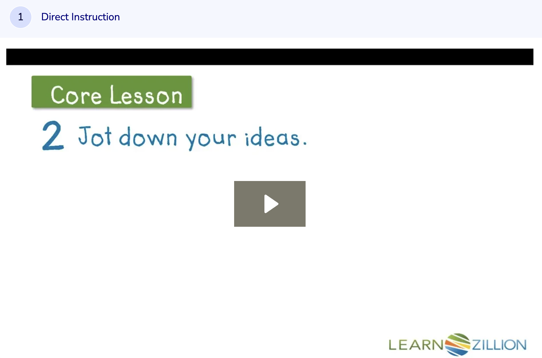 Learn Zillion: Brainstorm Topics for an Argumentative Essay Instructional Video