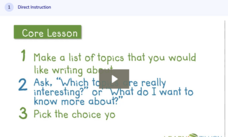 Learn Zillion: Choose a Research and Writing Topic by Asking Questions Instructional Video