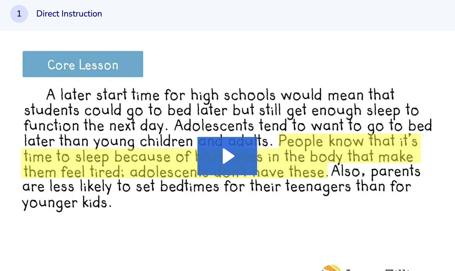 Learn Zillion: Clarify How Evidence Supports the Reason Instructional Video