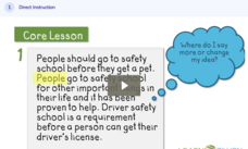 Learn Zillion: Connecting Ideas With Transition Words Instructional Video