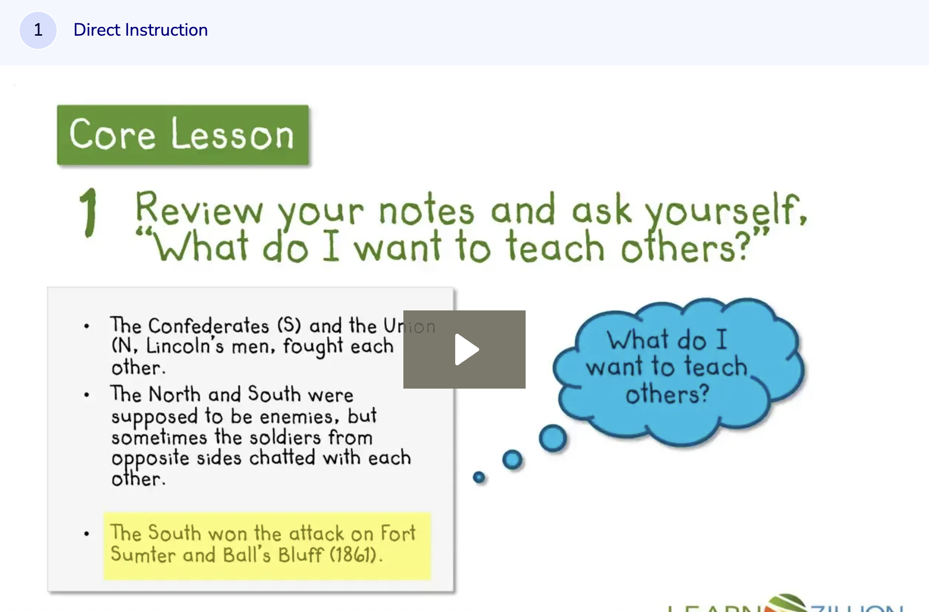 Learn Zillion: Determine a Research Question Instructional Video