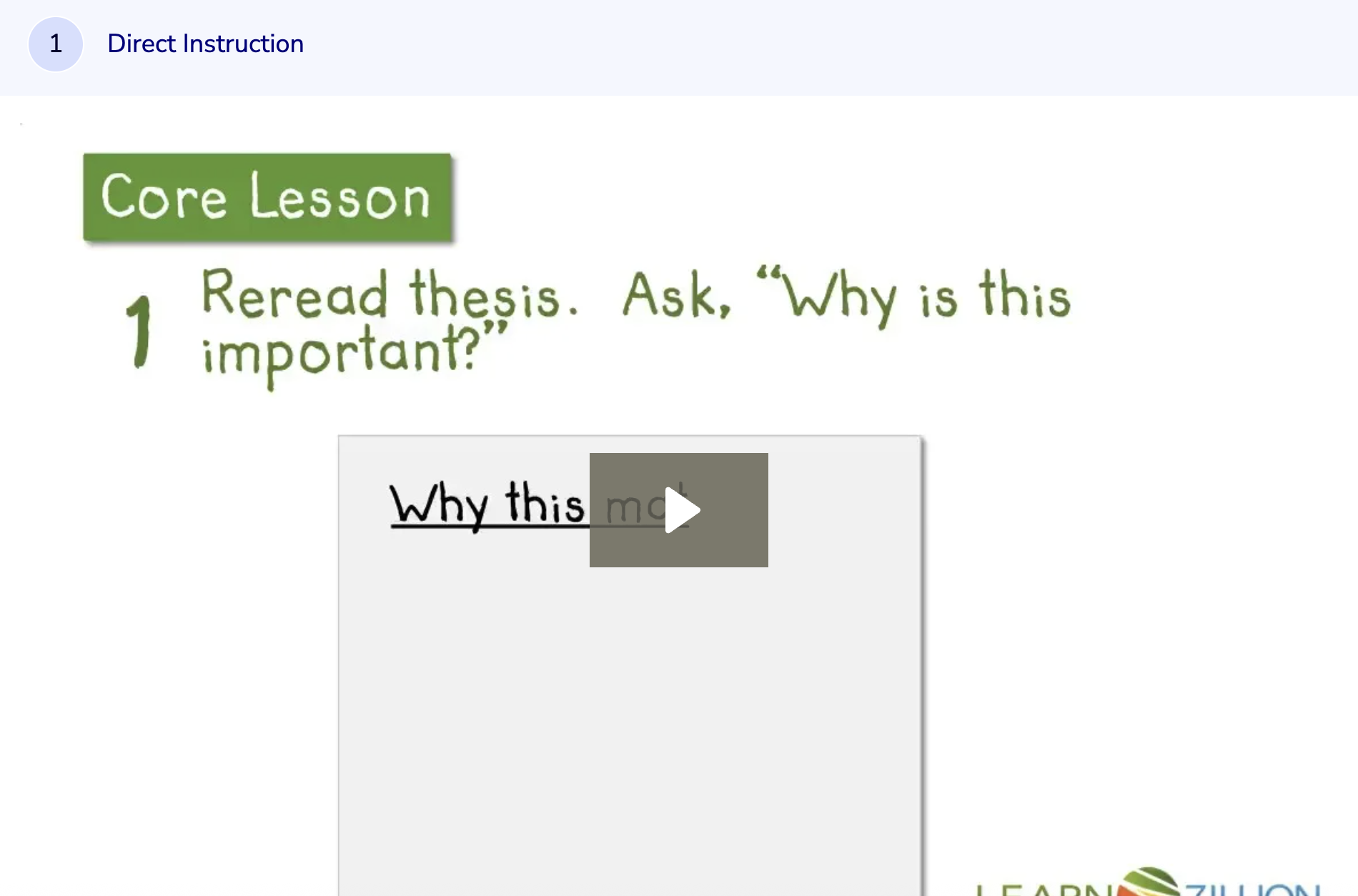 Learn Zillion: Draft a Concluding Paragraph for a Persuasive Letter Instructional Video