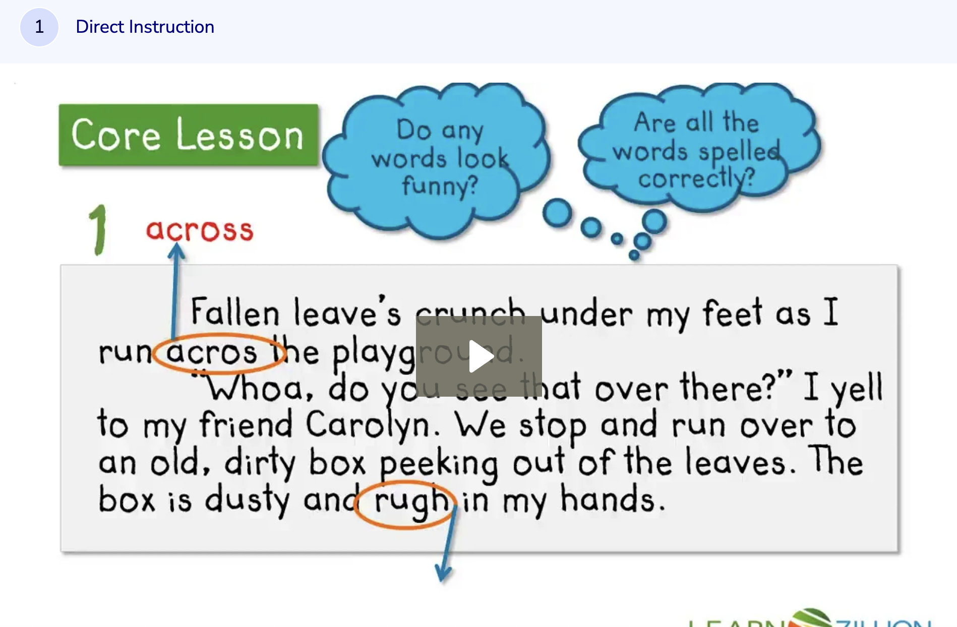 Learn Zillion: Editing a Written Response for Spelling and Punctuation Mistakes Instructional Video