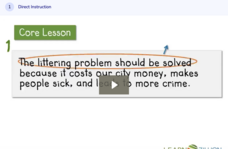 Learn Zillion: Identify the Different Parts of an Argumentative Essay Instructional Video
