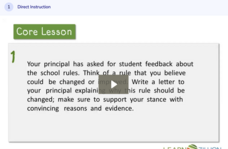 Learn Zillion: Identify the Purpose of an Argumentative Essay Instructional Video