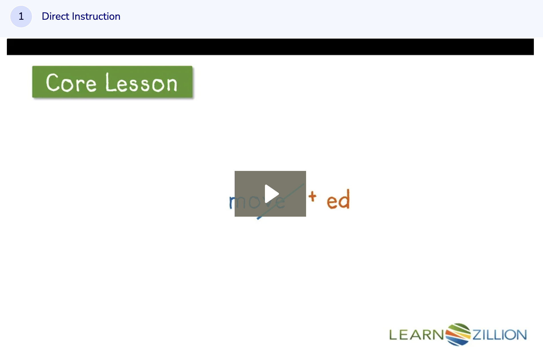 Learn Zillion: Lesson Video for 'Form Regular Verbs' Instructional Video