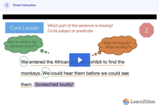Learn Zillion: Recognize Sentence Fragments and Produce Complete Sentences Instructional Video