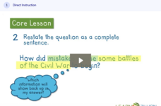 Learn Zillion: Write a Research Thesis Statement Instructional Video