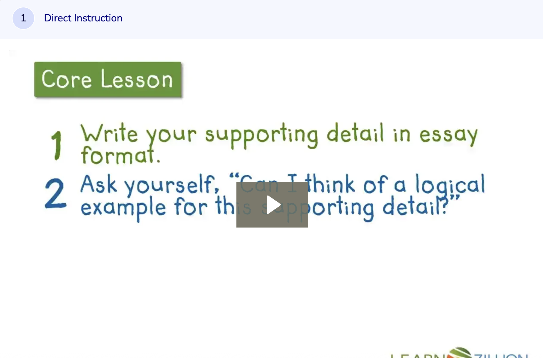 Learn Zillion: Write Hypothetical Details to Support an Argument Instructional Video