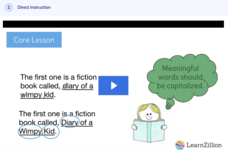 Learn Zillion: Write Titles Correctly by Knowing Which Words to Capitalize Instructional Video