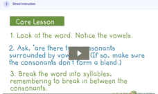 Learn Zillion: Break Up Words Into Syllables Between Two Consonants Vc/cv Instructional Video