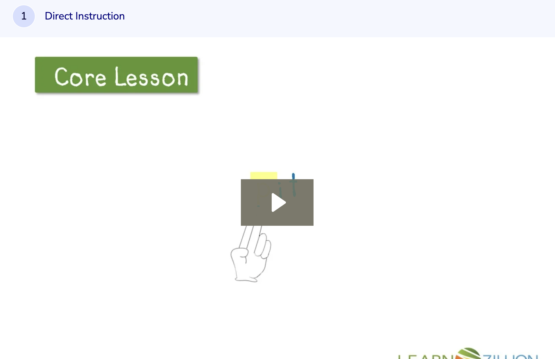 Learn Zillion: Decode Words With Cvc Pattern by Segmenting and Blending Instructional Video