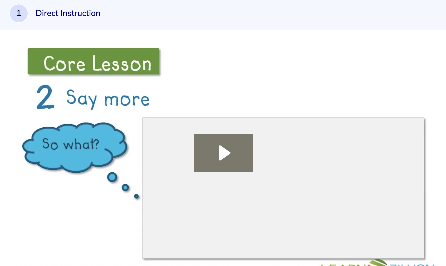 Learn Zillion: Develop Supporting Ideas Instructional Video