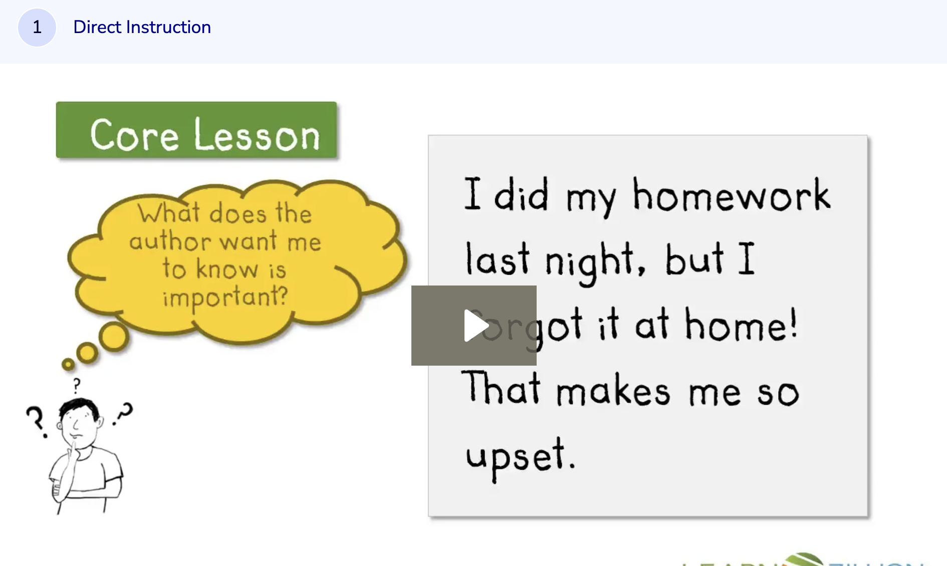 Learn Zillion: Read Fluently by Asking, "What Does the Author Want Me to Know?" Instructional Video
