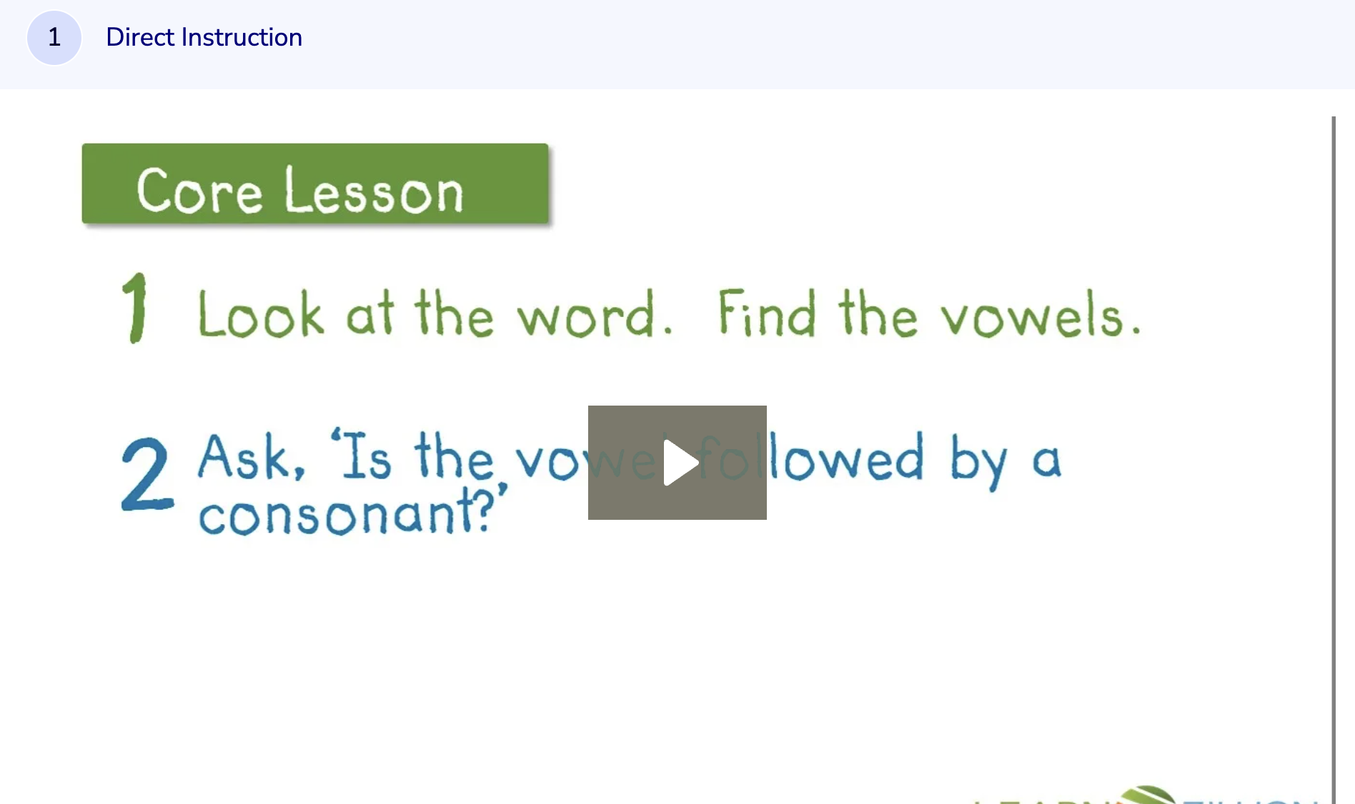 Learn Zillion: Decode Closed Syllables Instructional Video