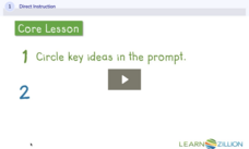 Learn Zillion: Identify Key Ideas in a Narrative Writing Prompt Instructional Video