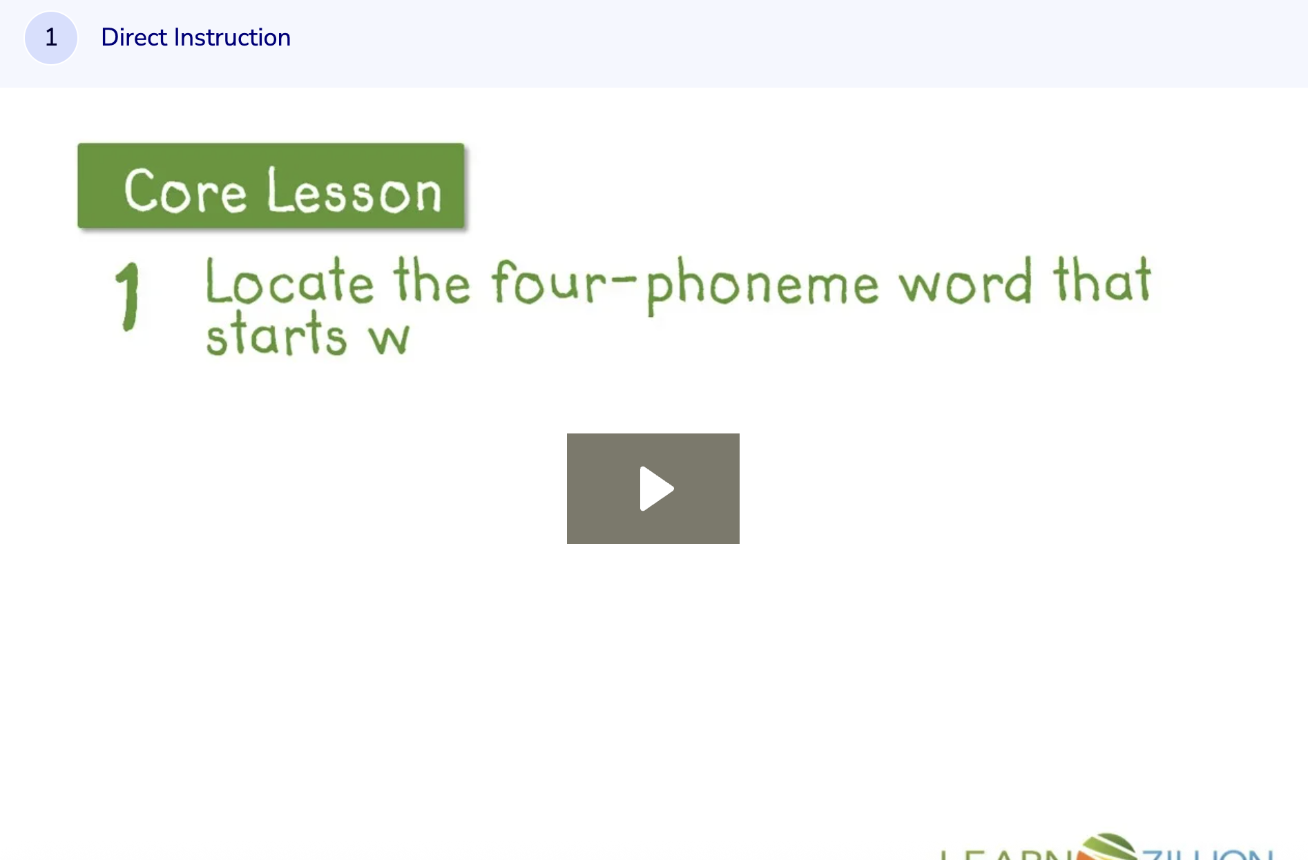 Learn Zillion: Decode Four-Phoneme Words With Initial Consonant Blends Instructional Video