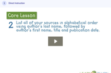 Learn Zillion: Cite Research Sources Used in an Informational Text Instructional Video