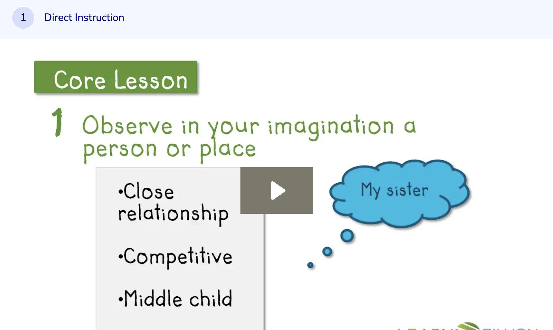 Learn Zillion: Develop a Strong Thesis Statement for a Persuasive Speech Instructional Video