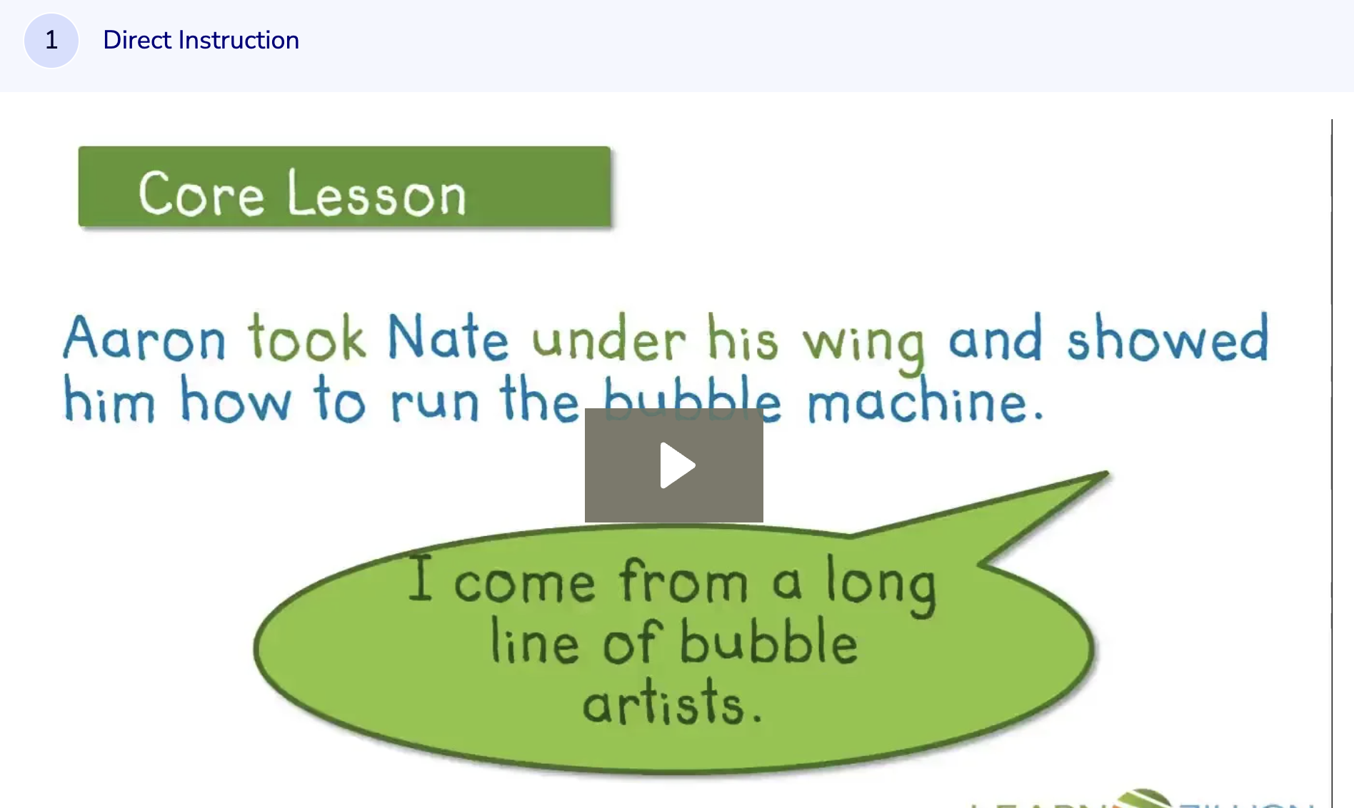 Learn Zillion: Understanding Figurative Language: "Take Under One's Wing" Instructional Video