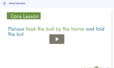 Learn Zillion: Understand Figurative Language: "Take the Bull by the Horns" Instructional Video