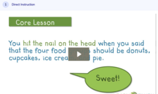 Learn Zillion: Understanding Figurative Language: "Hit the Nail on the Head" Instructional Video