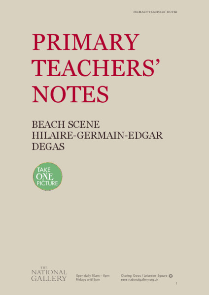 National Gallery, London: Teacher's Notes Degas Handout