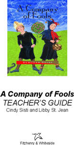 Fitzhenry and Whiteside: 'A Company of Fools' Teaching Guide [Pdf] Unit Plan