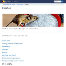 Countries and Their Cultures: Quechan Handout